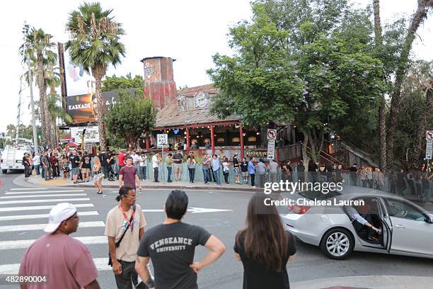 General view of the atmosphere before the Steel Panther farewell concert at House of Blues Sunset Strip on August 3, 2015 in West Hollywood,...