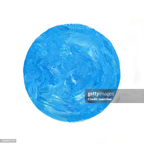 sky blue painted circle - paint circle stock illustrations
