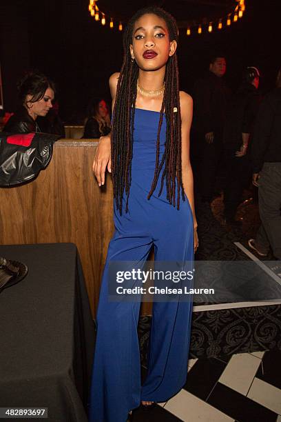 Actress / singer Willow Smith attends Christian Casey Combs' 16th birthday party at 1OAK on April 4, 2014 in West Hollywood, California.