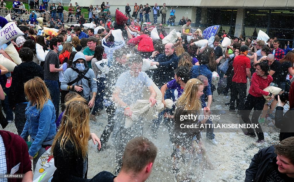 HUNGARY-FEATURE-PILLOW FIGHING