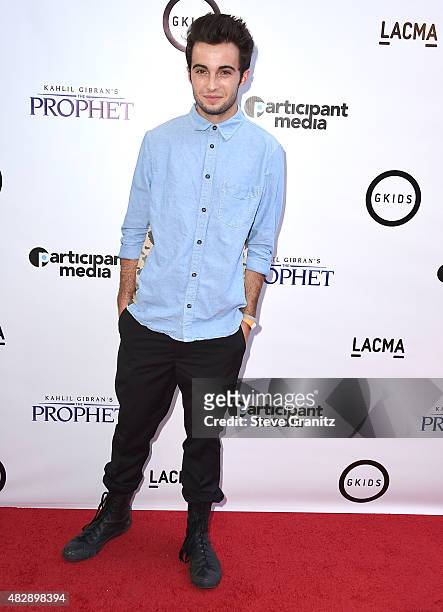Noland Ammon arrives at the Screening Of GKIDS' "Kahlil Gibran's The Prophet" at Bing Theatre At LACMA on July 29, 2015 in Los Angeles, California.