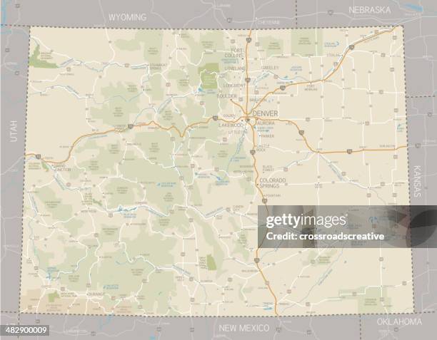 ilustrações, clipart, desenhos animados e ícones de mapa do colorado - colorado