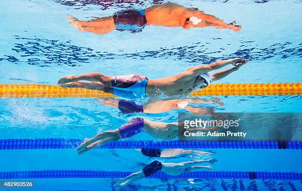 Daiya Seto of Japan competes in the Men's 200m Butterfly heats on day eleven of the 16th FINA World Championships at the Kazan Arena on August 4,...