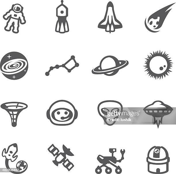 mobico icons - space - space suit icon stock illustrations