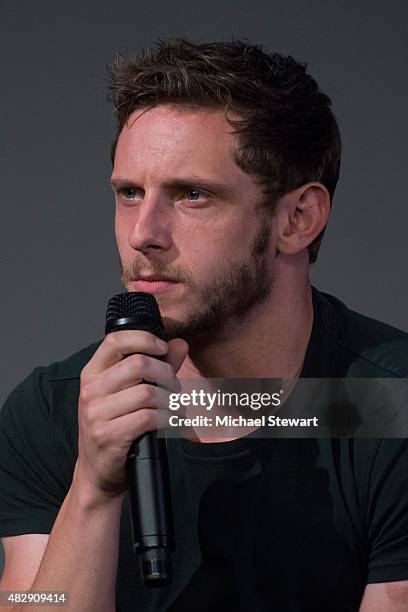 Actor Jamie Bell attends Apple Store Soho Presents: Meet the Actors: Miles Teller, Kate Mara, Michael B. Jordan and Jamie Bell, 'Fantastic Four' at...