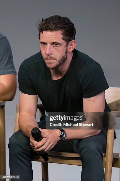 Actor Jamie Bell attends Apple Store Soho Presents: Meet the Actors: Miles Teller, Kate Mara, Michael B. Jordan and Jamie Bell, 'Fantastic Four' at...