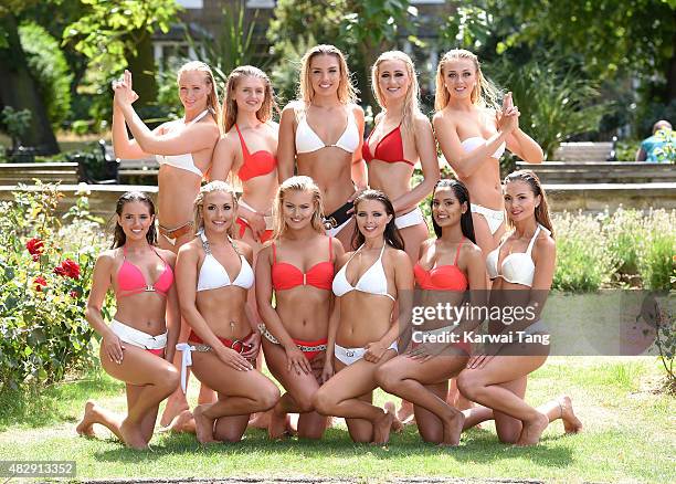 The finalists of Miss England, Miss Sussex, Lucy Kent, Miss Cornwall, Briony Mai Reynolds, Miss Rickmansworth, Charlotte White, Miss Cheltenham,...