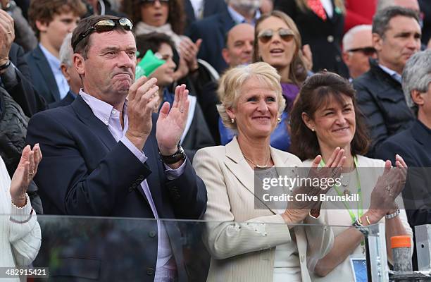 Philip Brook Chairman of The All England Lawn Tennis Club in Naples to watch Andy Murray and Colin Fleming of Great Britain play against Fabio...