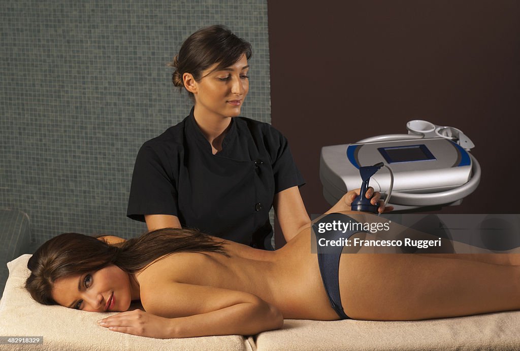 Massage with radio frequency system