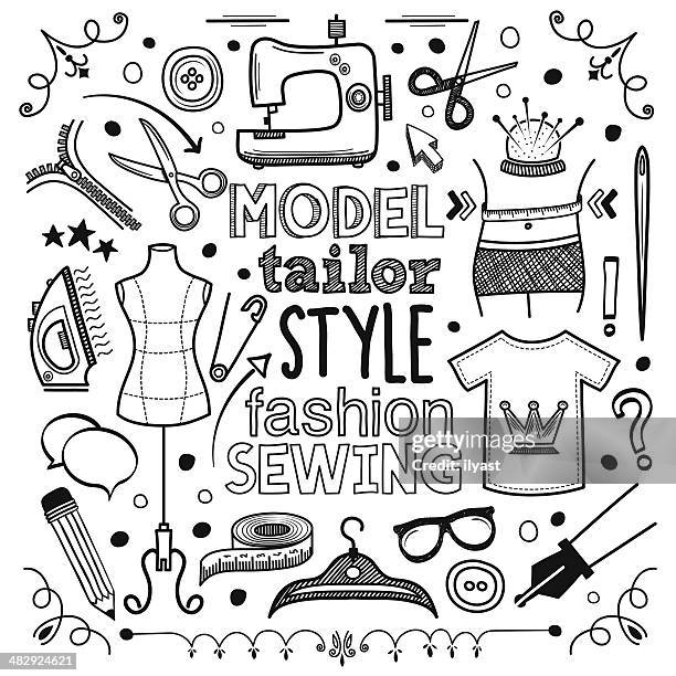mode - näherin stock-grafiken, -clipart, -cartoons und -symbole