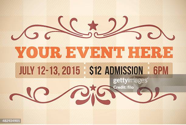 event annoucement banner - embellishment vector stock illustrations