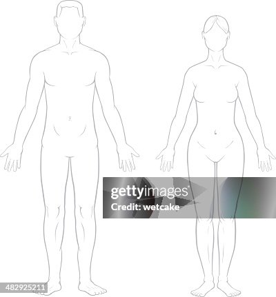 Maschio e femmina corpo sano Maschio e femmina corpo sano
