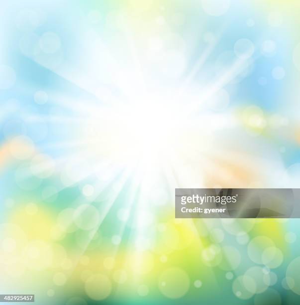 vibrant sunlight - light beam sky stock illustrations