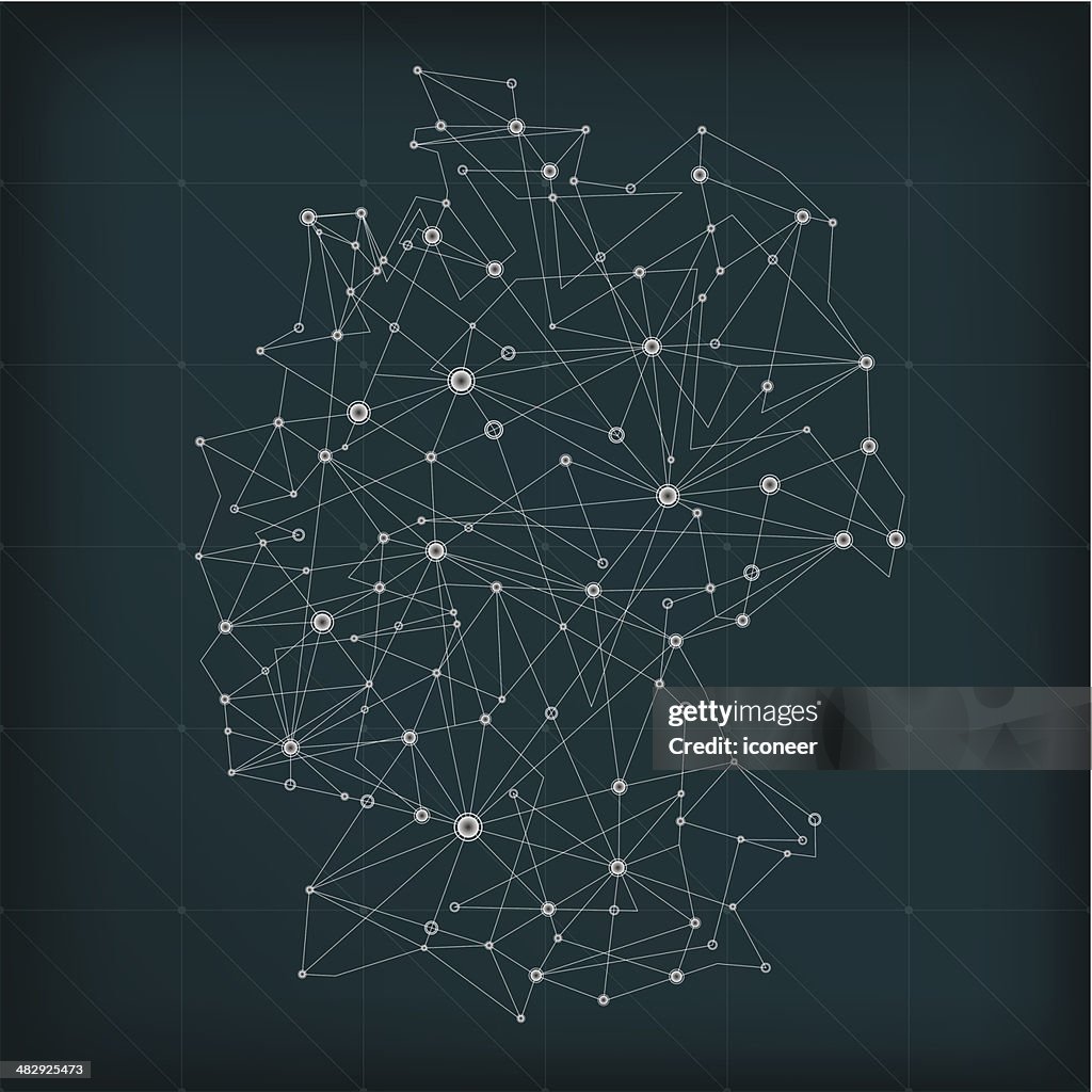 Alemanha mapa de rede escura