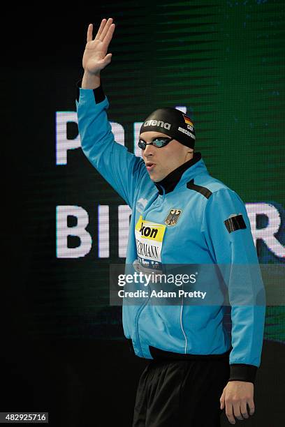 Paul Biedermann of Germany competes in the Men's 200m Freestyle Final on day eleven of the 16th FINA World Championships at the Kazan Arena on August...