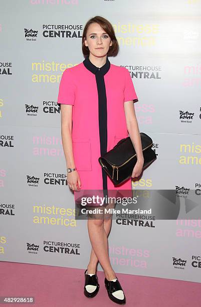 Charlotte Ritchie attends a photocall for "Mistress America" at Picturehouse Central on August 4, 2015 in London, England.