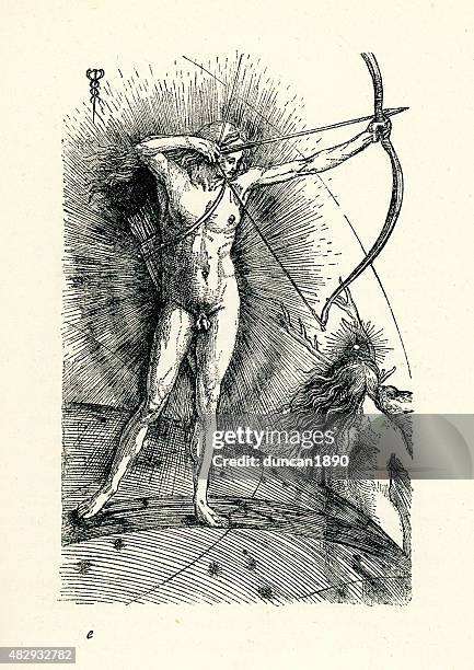 apollo and diana by jacopo de barbari - artemis greek god stock illustrations