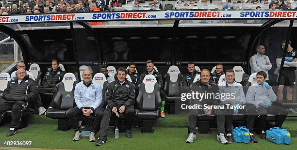 Players and staff Wayne Farrage-Physio, Derek Wright- Physio, Labu Satka, Steve Stone- First Team Coach, Mapou Yanga-Mbiwa, John Carver- Assistant...