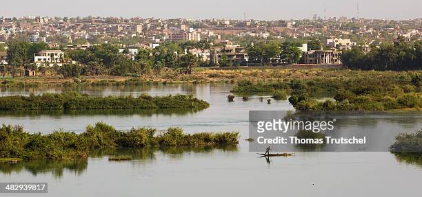 Fishing boat on the Niger river on March 28, in Bamako, Mali.