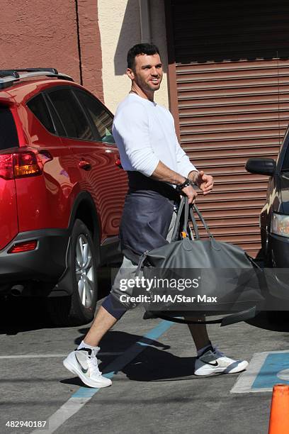 Tony Dovolani is seen on April 4, 2014 at "Dancing with the Stars" in Los Angeles, California.