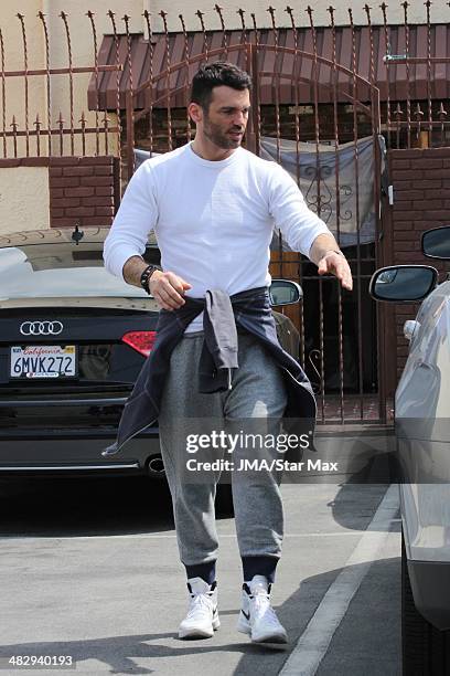 Tony Dovolani is seen on April 4, 2014 at "Dancing with the Stars" in Los Angeles, California.