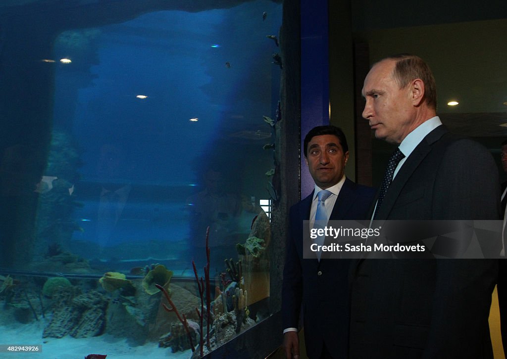 Russian President Vladimir Putin Visits New Moscow Oceanarium