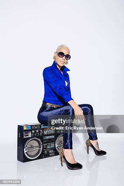 Ivy Queen poses for a portraits at the 2015 Billboard Latin Music Conference for Billboard Magazine on April 29, 2015 in Miami, Florida.