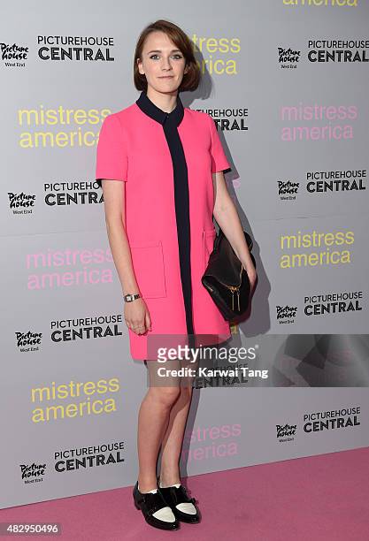 Charlotte Ritchie attends a photocall for "Mistress America" at Picturehouse Central on August 4, 2015 in London, England.