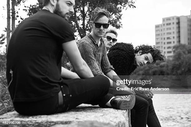 The 1975 pose for a portrait for Billboard Magazine on June 6, 2014 in New York City.