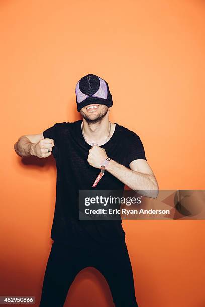 Sir Bob Cornelius Rifo of The Bloody Beetroots poses for a portrait for Billboard Magazine on June 6, 2014 in New York City.