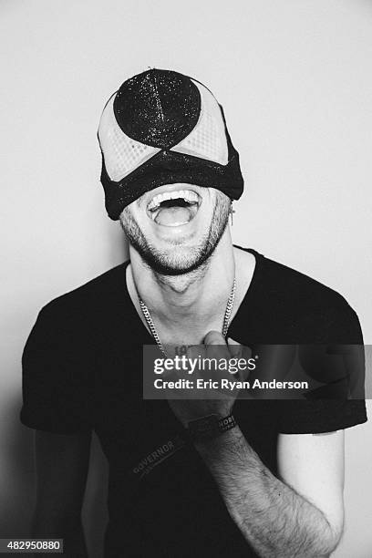 Sir Bob Cornelius Rifo of The Bloody Beetroots poses for a portrait for Billboard Magazine on June 6, 2014 in New York City.