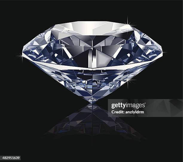 stockillustraties, clipart, cartoons en iconen met realistic diamond - diamond