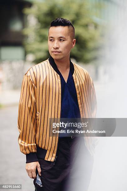 Designer Phillip Lim is photographed for Gotham Magazine on July 9, 2014 in New York City.