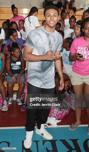 Diggy Simmons attends the GirlTalk Takeover Hosted By Angela Simmons at Harlem Boys and Girls Club on July 29, 2015 in New York City.