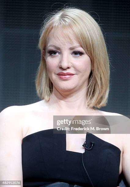 Actress Wendi McLendon-Covey speaks onstage during the 'The Goldbergs' panel discussion at the ABC Entertainment portion of the 2015 Summer TCA Tour...