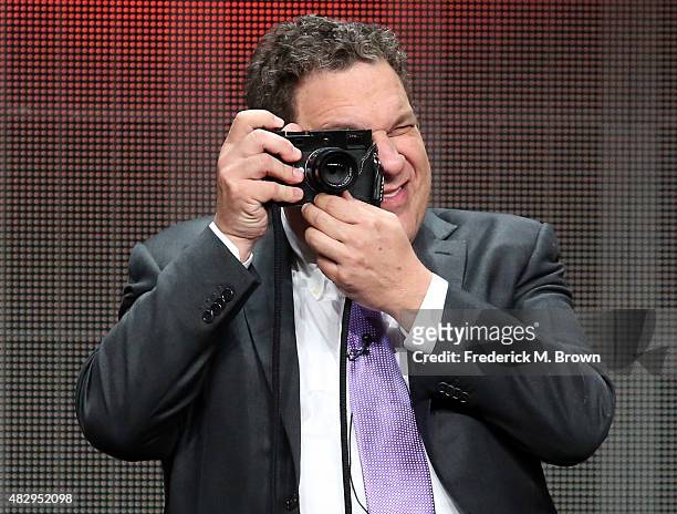 Actor Jeff Garlin speaks onstage during the 'The Goldbergs' panel discussion at the ABC Entertainment portion of the 2015 Summer TCA Tour at The...