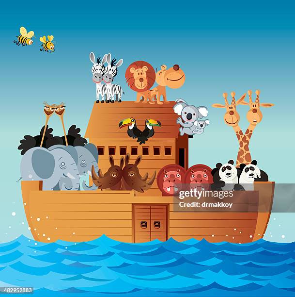 ilustrações de stock, clip art, desenhos animados e ícones de noah ark - arca