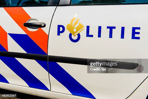 police car - politie nederland stock pictures, royalty-free photos & images