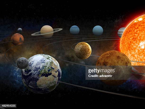 sistema solare - astronomia foto e immagini stock