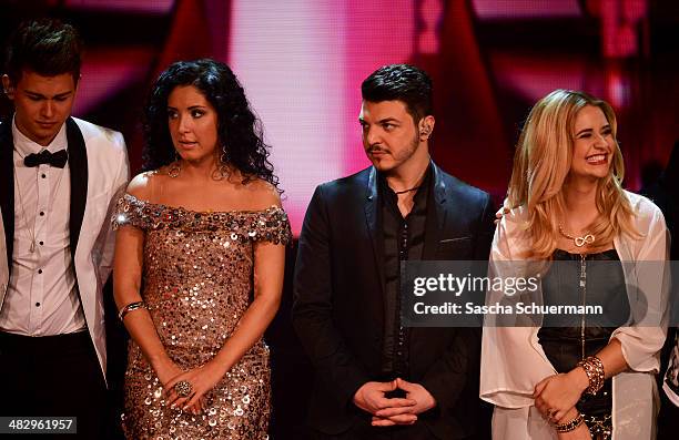 Enrico Von Krawczynski, Meltem Acikgoez, Alessandro Di Lella and Vanessa Valera Rojas attend the rehearsal for the 2nd 'Deutschland sucht den...