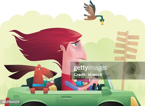 Lady driving Lady driving