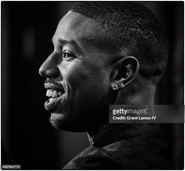 Michael B. Jordan attends the AOL Build Speaker Series Presents "Fantastic Four" at AOL Studios In New York on August 4, 2015 in New York City.
