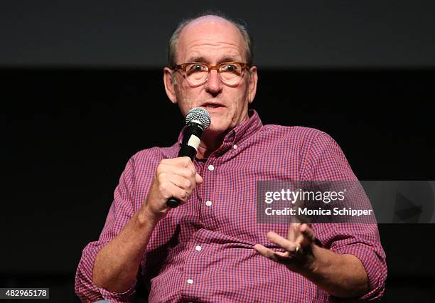 Actor Richard Jenkins speaks at the SAG Foundation's Backstage Emmy Series featuring Richard Jenkins of "Olive Kitteridge" at NYIT Auditorium on...