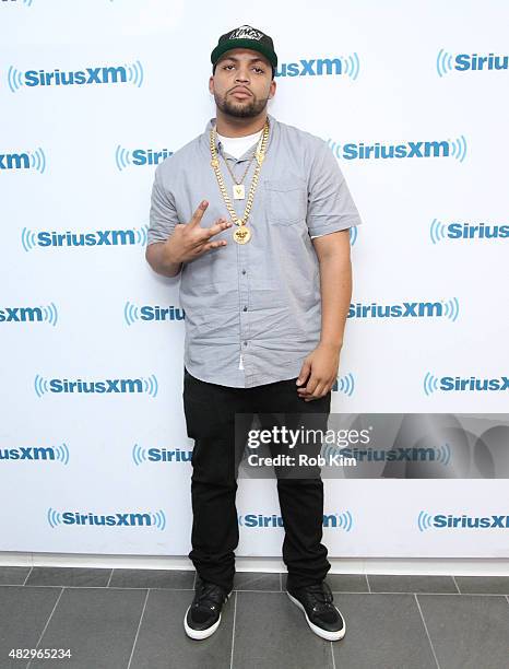 Shea Jackson Jr. Visits at SiriusXM Studios on August 4, 2015 in New York City.