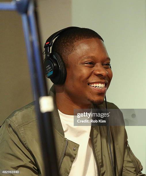 Jason Mitchell visits SiriusXM Studios on August 4, 2015 in New York City.