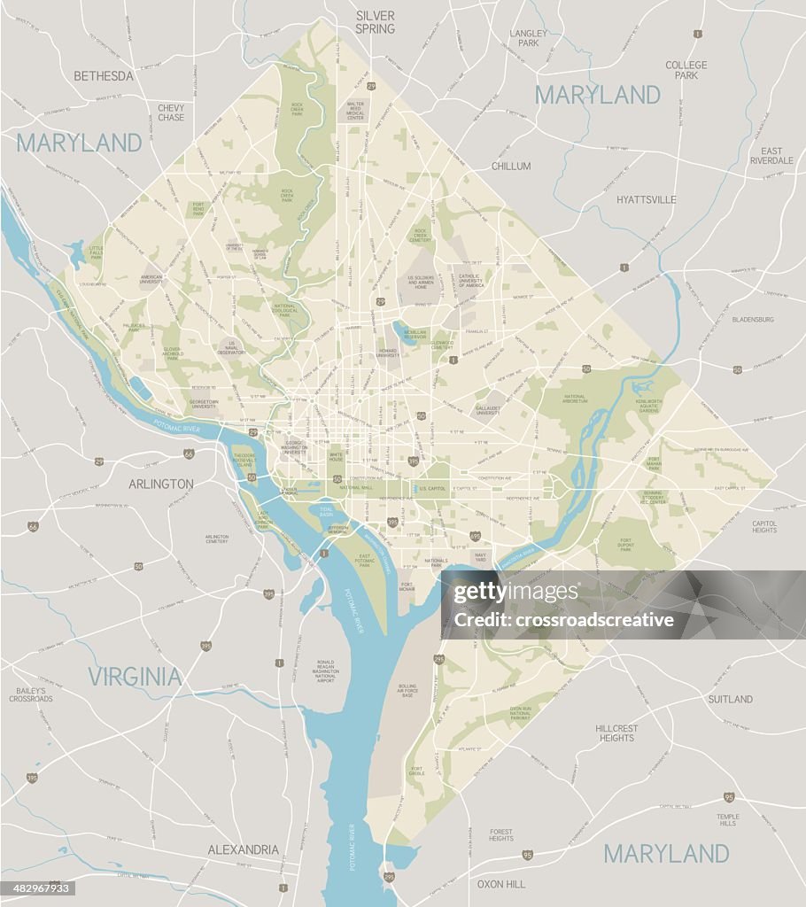 District of Columbia Area Map
