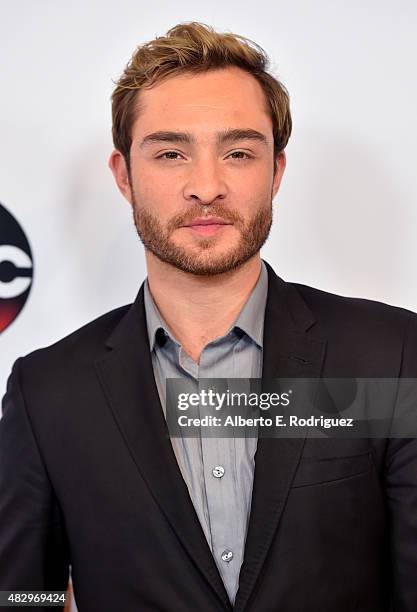 Actor Ed Westwick attends Disney ABC Television Group's 2015 TCA Summer Press Tour at the Beverly Hilton Hotel on August 4, 2015 in Beverly Hills,...