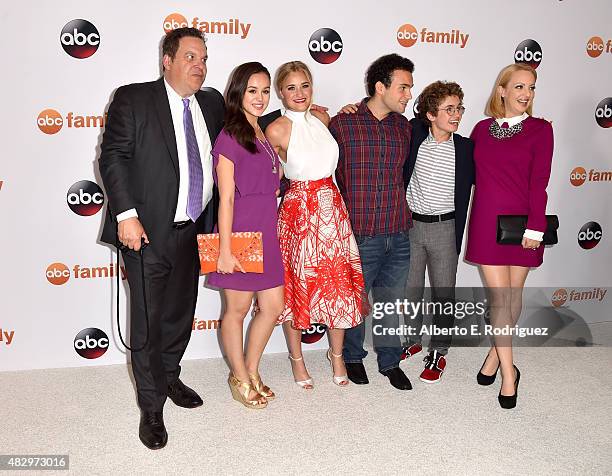 Actors Jeff Garlin, Hayley Orrantia, AJ Michalka, Troy Gentile, Sean Giambrone and Wendi McLendon-Covey attends Disney ABC Television Group's 2015...