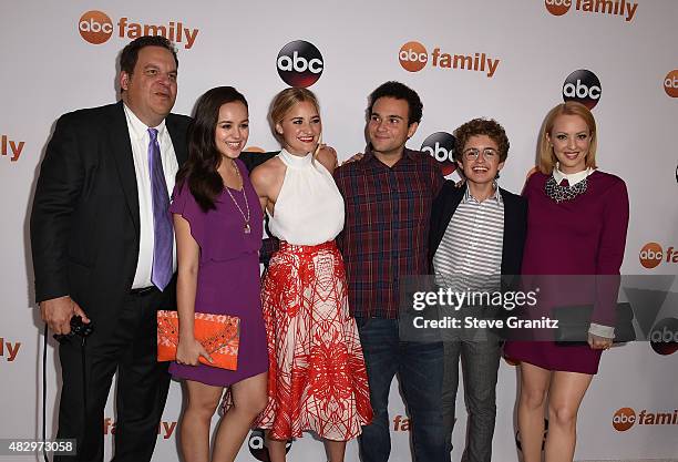 Actors Jeff Garlin, Hayley Orrantia, AJ Michalka, Troy Gentile, Sean Giambrone and Wendi McLendon-Covey attends Disney ABC Television Group's 2015...