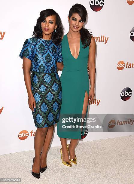 Kerry Washington and Priyanka Chopra arrives at the Disney ABC Television Group's 2015 TCA Summer Press Tour on August 4, 2015 in Beverly Hills,...